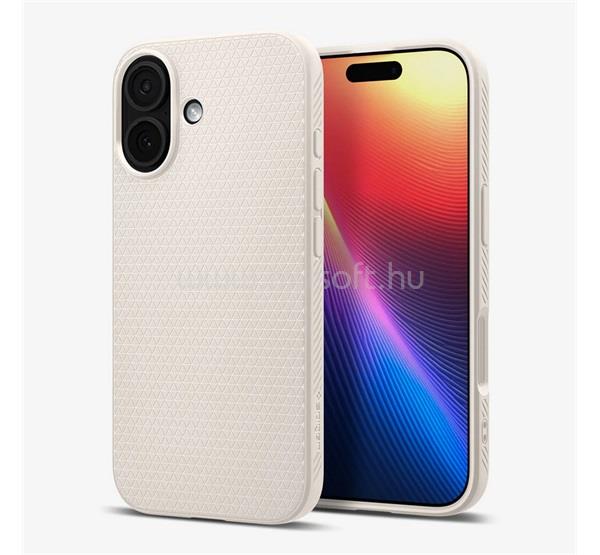 SPIGEN iPhone 17 SPIGEN LIQUID AIR szilikon telefonvédő ütésállóság, rombusz, BÉZS