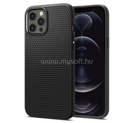 SPIGEN iPhone 12 Pro Max LIQUID AIR szilikon telefonvédő ütésállóság, rombusz, FEKETE ACS01617 small