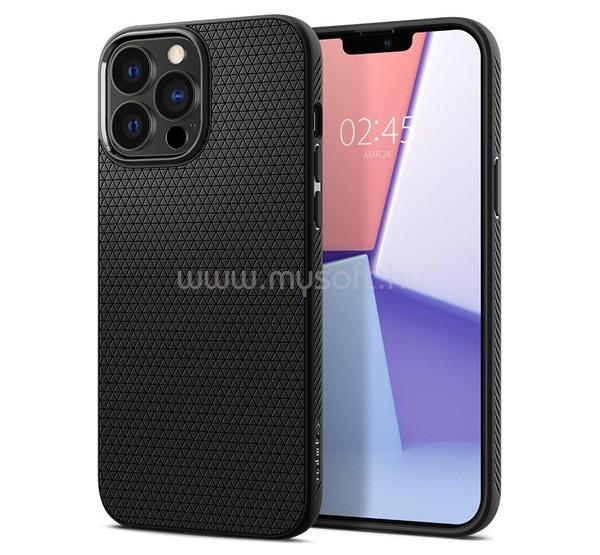 SPIGEN iPhone 13 Pro SPIGEN LIQUID AIR szilikon telefonvédő ütésállóság, rombusz, FEKETE