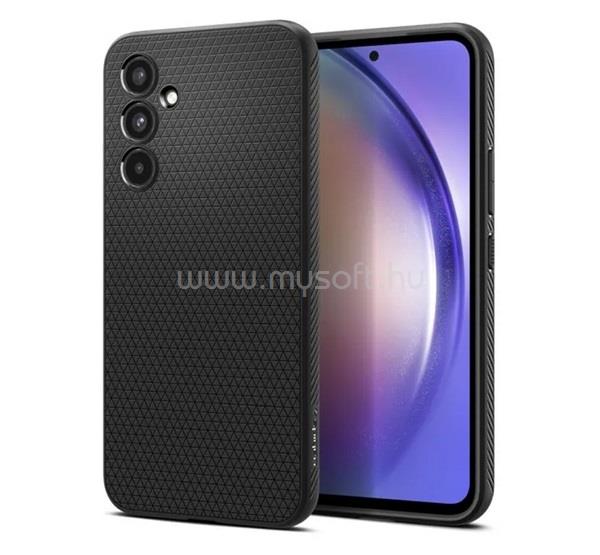 SPIGEN Samsung A35 5G LIQUID AIR szilikon telefonvédő ütésállóság, rombusz, FEKETE