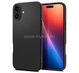 SPIGEN iPhone 16 LIQUID AIR szilikon telefonvédő ütésállóság, rombusz, FEKETE ACS08194 small