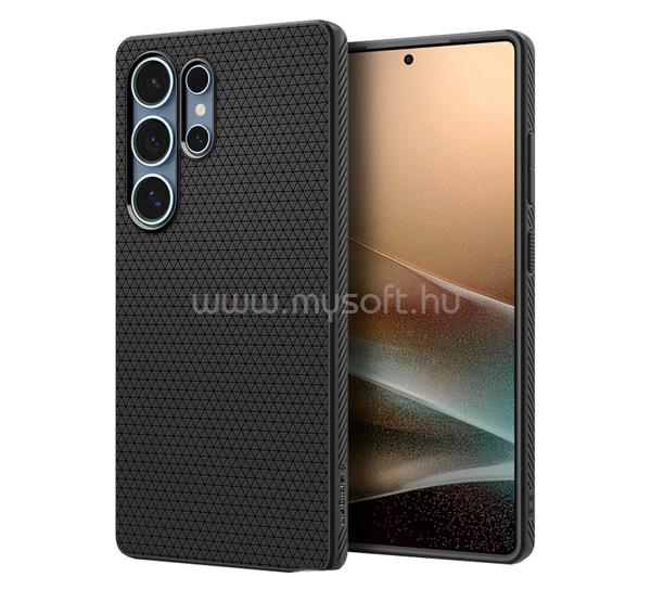 SPIGEN Samsung S25 Ultra SPIGEN LIQUID AIR szilikon telefonvédő ütésállóság, rombusz, FEKETE