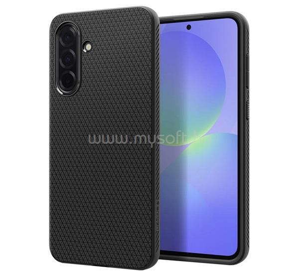 SPIGEN Samsung A36 5G SPIGEN LIQUID AIR szilikon telefonvédő ütésállóság, rombusz, FEKETE