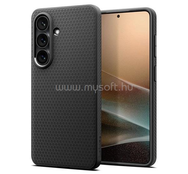 SPIGEN Samsung S26 SPIGEN LIQUID AIR szilikon telefonvédő ütésállóság, rombusz, FEKETE