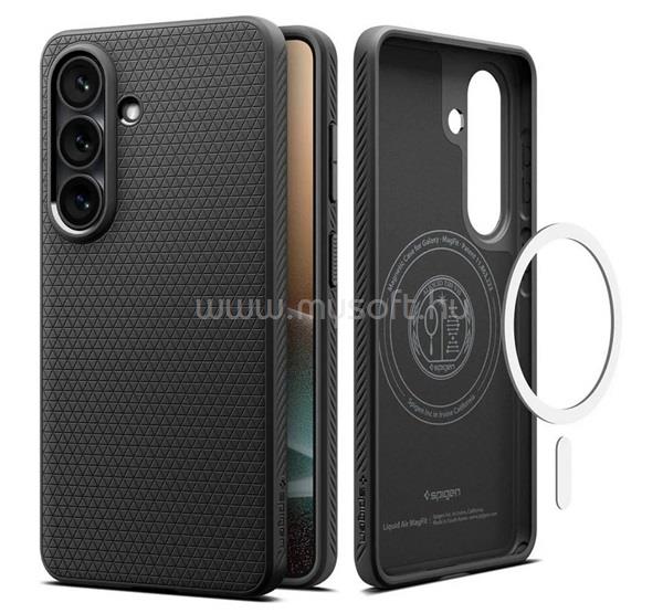 SPIGEN Samsung S26 SPIGEN LIQUID AIR szilikon telefonvédő ütésállóság, MagSafe, FEKETE
