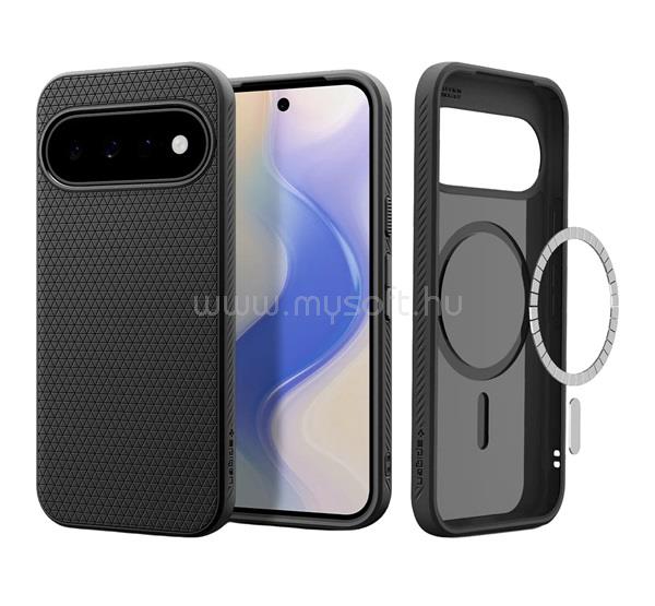 SPIGEN Google Pixel 11 SPIGEN LIQUID AIR szilikon telefonvédő ütésállóság, MagSafe, FEKETE
