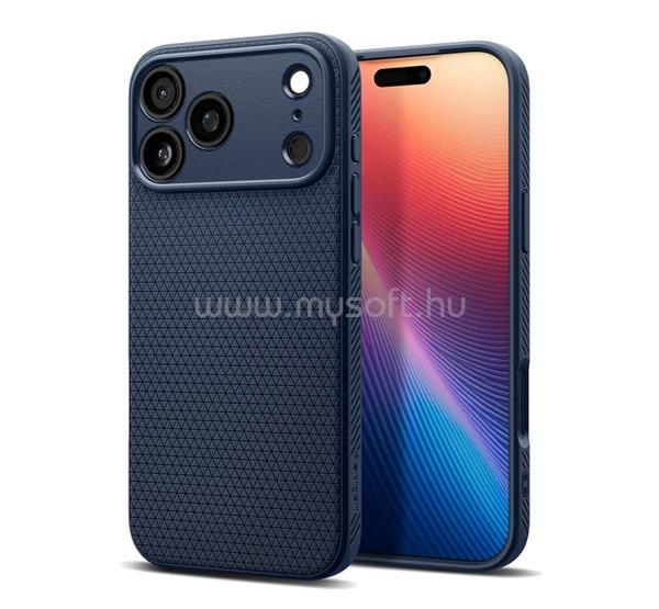 SPIGEN iPhone 18 Pro / 17 Pro SPIGEN LIQUID AIR szilikon telefonvédő ütésállóság, rombusz, SÖTÉTKÉK