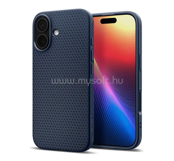 SPIGEN iPhone 17 SPIGEN LIQUID AIR szilikon telefonvédő ütésállóság, rombusz, SÖTÉTKÉK