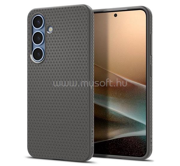 SPIGEN Samsung S25 SPIGEN LIQUID AIR szilikon telefonvédő ütésállóság, rombusz, SÖTÉTSZÜRKE