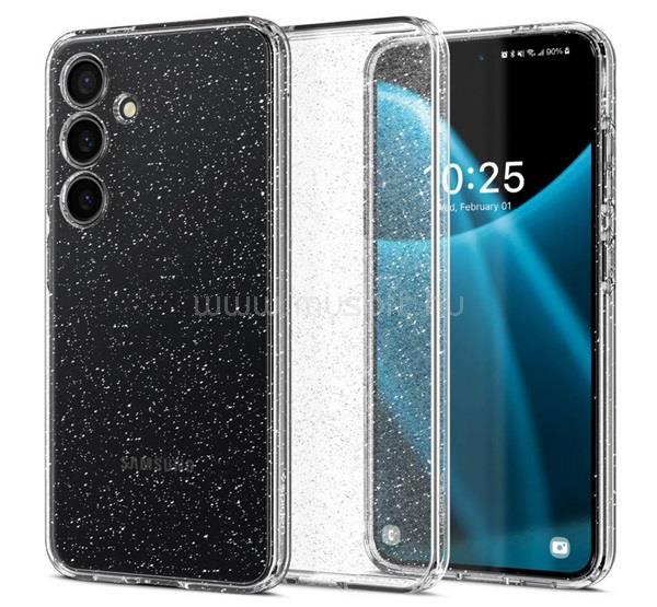 SPIGEN Samsung S24 SPIGEN LIQUID CRYSTAL GLITTER szilikon telefonvédő ütésállóság, csillámporos, ÁTLÁTSZÓ