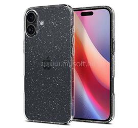 SPIGEN iPhone 16 LIQUID CRYSTAL GLITTER szilikon telefonvédő ütésállóság, csillámporos, ÁTLÁTSZÓ ACS08192 small