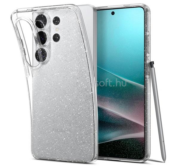 SPIGEN Samsung S26 Ultra SPIGEN LIQUID CRYSTAL GLITTER szilikon telefonvédő ütésállóság, csillámporos, ÁTLÁTSZÓ