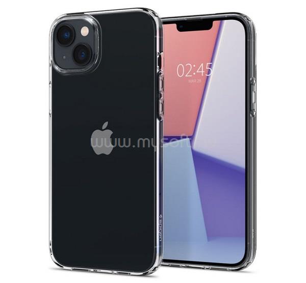 SPIGEN iPhone 14 LIQUID CRYSTAL szilikon telefonvédő ütésállóság, légpárnás sarok, ÁTLÁTSZÓ