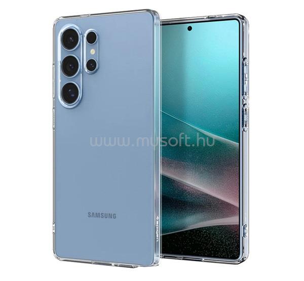SPIGEN Samsung S25 Ultra LIQUID CRYSTAL szilikon telefonvédő ütésállóság, légpárnás sarok, ÁTLÁTSZÓ