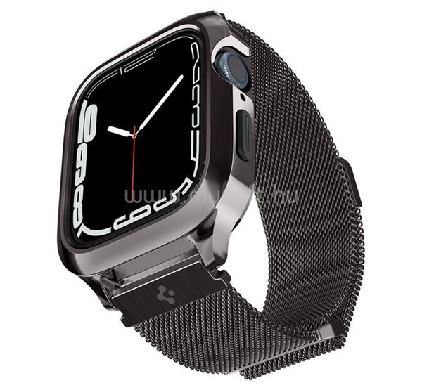 SPIGEN Apple Watch Series SE 3 44mm / 9 45mm / SE 2 44mm METAL FIT PRO fém óra keret ütésállóság FEKETE
