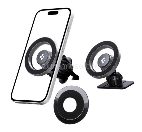 SPIGEN MFT13 autós tartó szellőzőre, mágneses, EZÜST