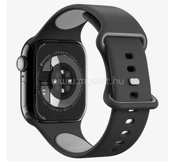 SPIGEN NANO POP pótszíj egyedi méret, szilikon, FEKETE