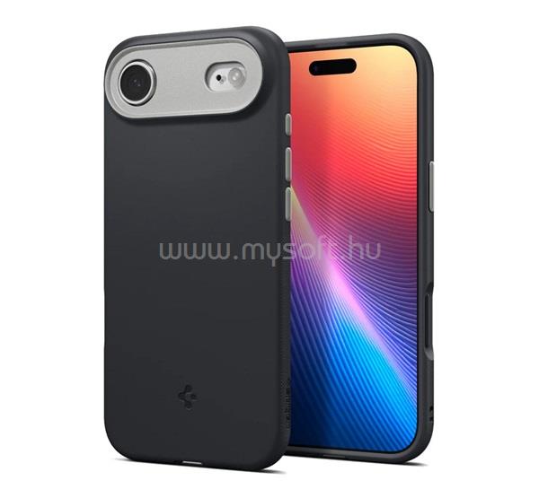 SPIGEN iPhone Air SPIGEN NANO POP szilikon telefonvédő kameravédő, MagSafe, FEKETE