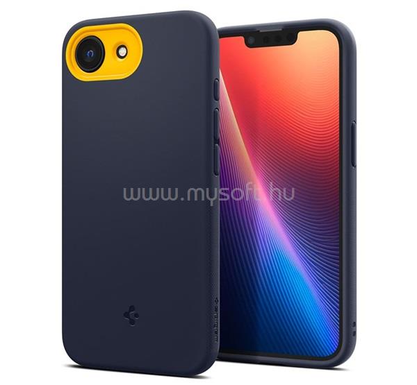 SPIGEN iPhone 17e / 16e SPIGEN NANO POP szilikon telefonvédő kameravédő, MagSafe, SÖTÉTKÉK