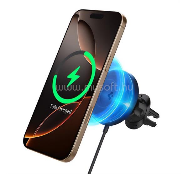 SPIGEN ONETAP PRO4 autós tartó szellőzőre, 15W, FEKETE