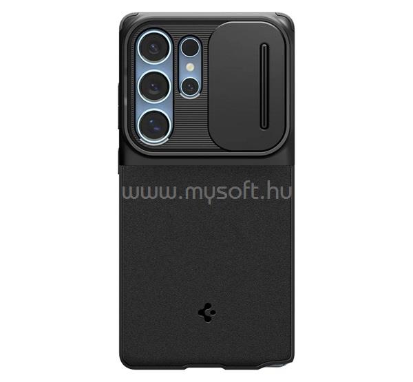 SPIGEN Samsung S25 Ultra SPIGEN OPTIK ARMOR szilikon telefonvédő kameravédő FEKETE