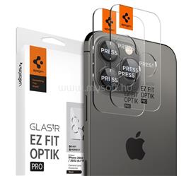 SPIGEN iPhone 16 Pro Max / 16 Pro / 15 Pro Max OPTIK PRO kameravédő üveg 2db 9H, csak lencse, FEKETE AGL05205 small