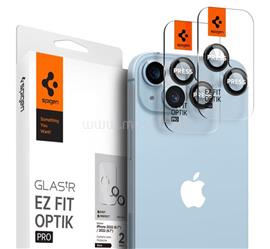SPIGEN iPhone 15 Plus / 15 / 14 Plus OPTIK PRO kameravédő üveg 2db 9H, csak lencse, FEKETE AGL05213 small