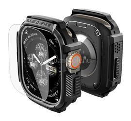 SPIGEN Apple Watch Ultra 3 49mm / Ultra 2 49mm RUGGED ARMOR műanyag óra keret ütésállóság + kijelzővédő üveg FEKETE ACS11414 small