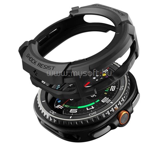 SPIGEN Samsung Watch 8 Classic eSIM 46mm / 8 Classic 46mm RUGGED ARMOR műanyag óra keret ütésállóság FEKETE