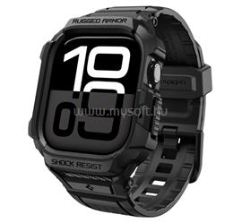 SPIGEN Apple Watch Series 11 46mm RUGGED ARMOR PRO 2 pótszíj egyedi méret, ütésállóság + szilikon keret, FEKETE ACS10503 small