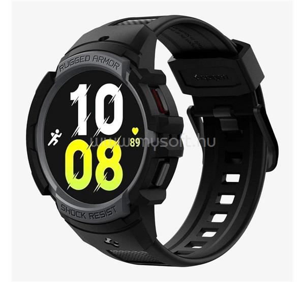 SPIGEN Samsung Watch 4 40 mm RUGGED ARMOR PRO pótszíj egyedi méret, ütésállóság + szilikon keret, SÖTÉTSZÜRKE