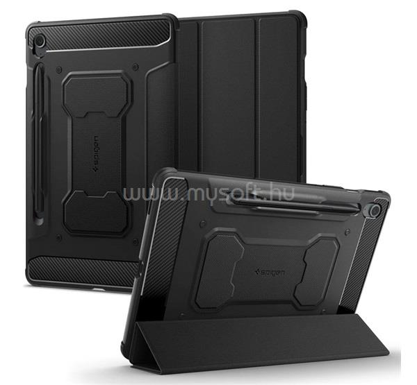 SPIGEN Samsung Tab S10 FE WIFI / Tab S10 FE LTE RUGGED ARMOR PRO tok álló aktív FLIP, ceruza tartó, FEKETE