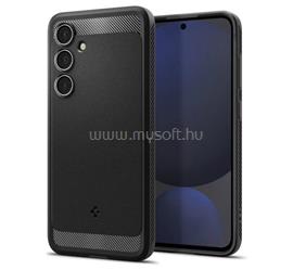 SPIGEN Samsung S24 FE RUGGED ARMOR szilikon telefonvédő ütésállóság, karbon minta, FEKETE ACS08578 small