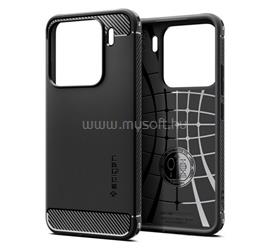 SPIGEN Xiaomi 15 RUGGED ARMOR szilikon telefonvédő ütésállóság, karbon minta, FEKETE ACS08859 small