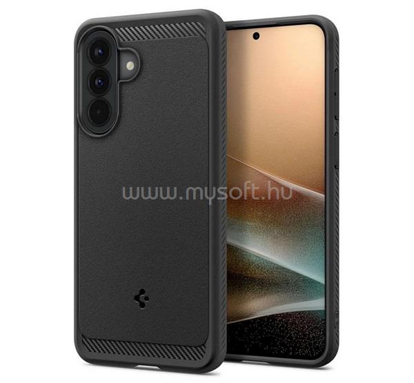 SPIGEN Samsung A57 5G SPIGEN RUGGED ARMOR szilikon telefonvédő ütésállóság, karbon minta, FEKETE