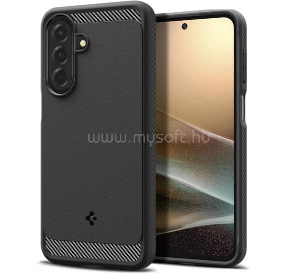 SPIGEN Samsung A27 5G SPIGEN RUGGED ARMOR szilikon telefonvédő ütésállóság, karbon minta, FEKETE