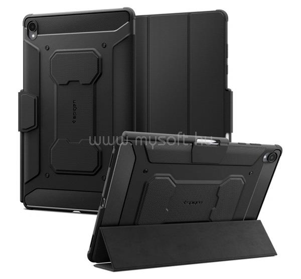 SPIGEN Samsung Tab S12 Plus 5G SPIGEN RUGGED ARMOR szilikon telefonvédő ütésállóság, karbon minta, FEKETE