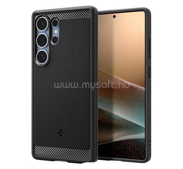 SPIGEN Samsung S25 Ultra SPIGEN RUGGED ARMOR szilikon telefonvédő ütésállóság, MagSafe, FEKETE