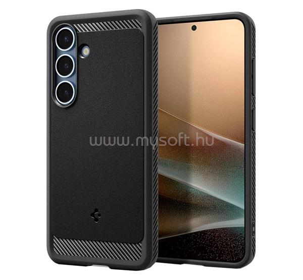 SPIGEN Samsung S25 SPIGEN RUGGED ARMOR szilikon telefonvédő ütésállóság, MagSafe, FEKETE