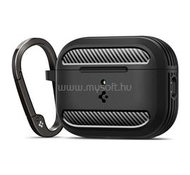 SPIGEN RUGGED ARMOR szilikon tok ütésállóság, karbon minta, FEKETE Apple AirPods Pro 3 ACS09822 small