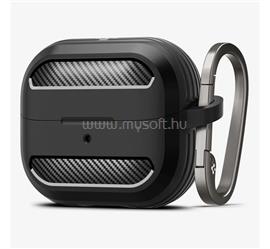 SPIGEN RUGGED ARMOR szilikon tok ütésállóság, karbon minta, FEKETE Galaxy Buds 3/Buds 3 Pro ACS08330 small
