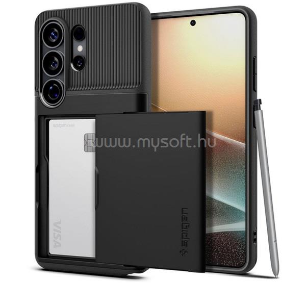 SPIGEN Samsung S26 Ultra SPIGEN SLIM ARMOR CS szilikon telefonvédő műanyag hátlap, légpárnás sarok, FEKETE