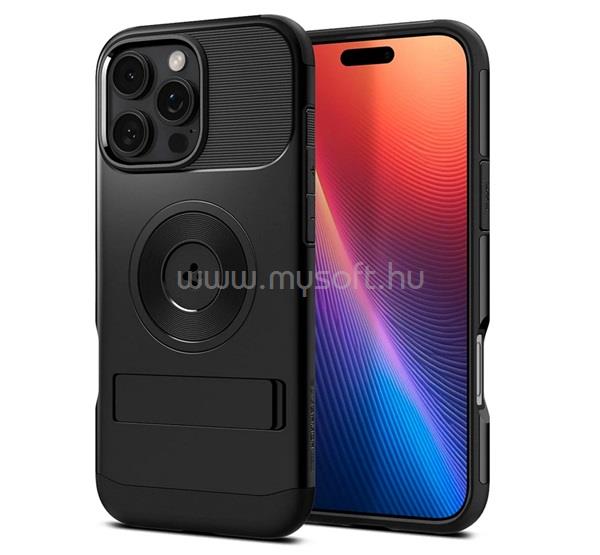 SPIGEN iPhone 16 Pro SLIM ARMOR MAG szilikon telefonvédő műanyag hátlap, MagSafe, FEKETE