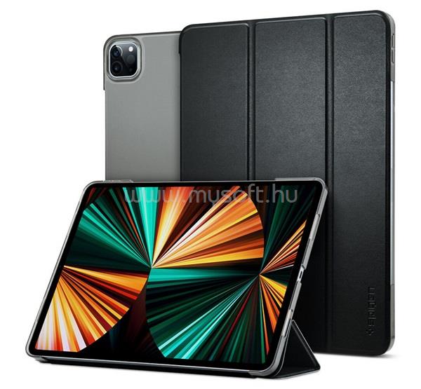 SPIGEN IPAD Air 13 (2026) / Air 13 (2025) SMART FOLD tok álló, bőr hatású aktív FLIP, asztali tartó, FEKETE