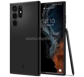 SPIGEN Samsung S22 Ultra THIN FIT műanyag telefonvédő matt, kameravédő, FEKETE ACS03911 small