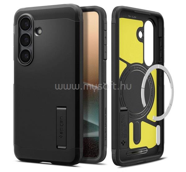 SPIGEN Samsung S26 TOUGH ARMOR MAG műanyag telefonvédő ütésállóság, MagSafe, FEKETE