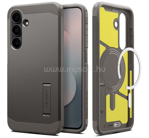 SPIGEN Samsung S25 FE SPIGEN TOUGH ARMOR MAG műanyag telefonvédő ütésállóság, MagSafe, SÖTÉTSZÜRKE