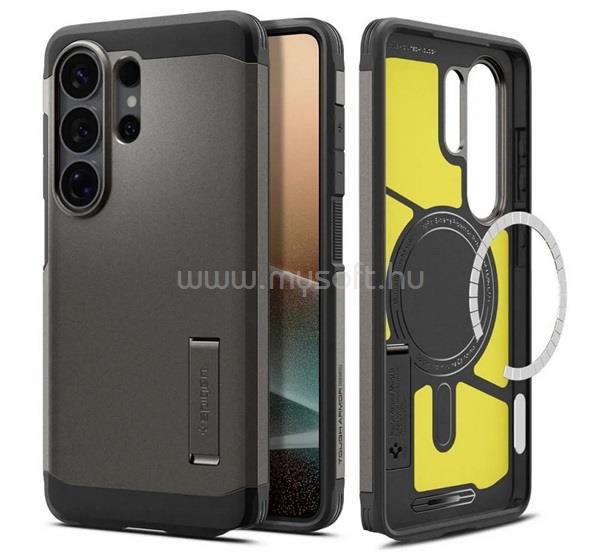 SPIGEN Samsung S26 Ultra SPIGEN TOUGH ARMOR MAG műanyag telefonvédő ütésállóság, MagSafe, SÖTÉTSZÜRKE