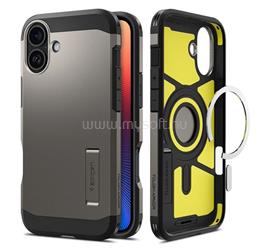 SPIGEN iPhone 16 TOUGH ARMOR MAG műanyag telefonvédő ütésállóság, MagSafe, SÖTÉTSZÜRKE ACS08215 small