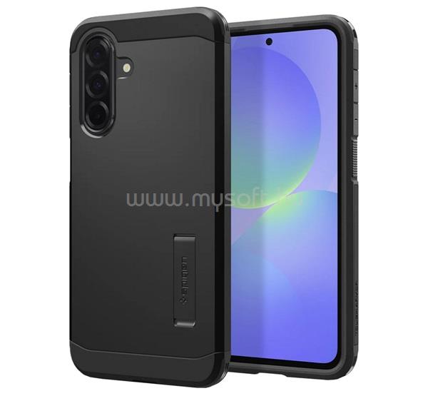 SPIGEN Samsung A36 5G SPIGEN TOUGH ARMOR szilikon telefonvédő ütésállóság, kitámasztó, FEKETE